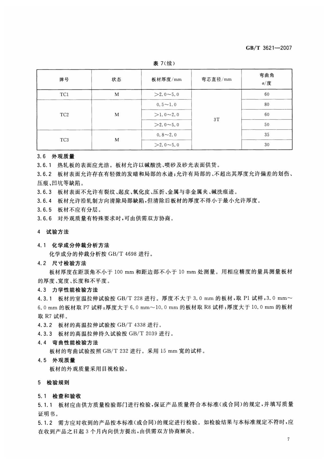 鈦及鈦合金板材國(guó)家標(biāo)準(zhǔn) GB/T 3621—2007 鈦及鈦合金板材國(guó)家標(biāo)準(zhǔn) GB/T 3621—2007